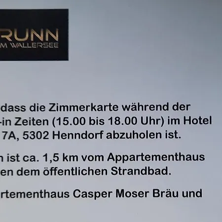 Apartmenthaus Casper-moser Brau Хенндорф-ам-Валлерзее